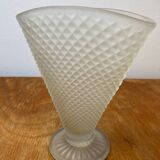 Frosted glass vase