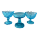 Pressed glass foot bowls art deco