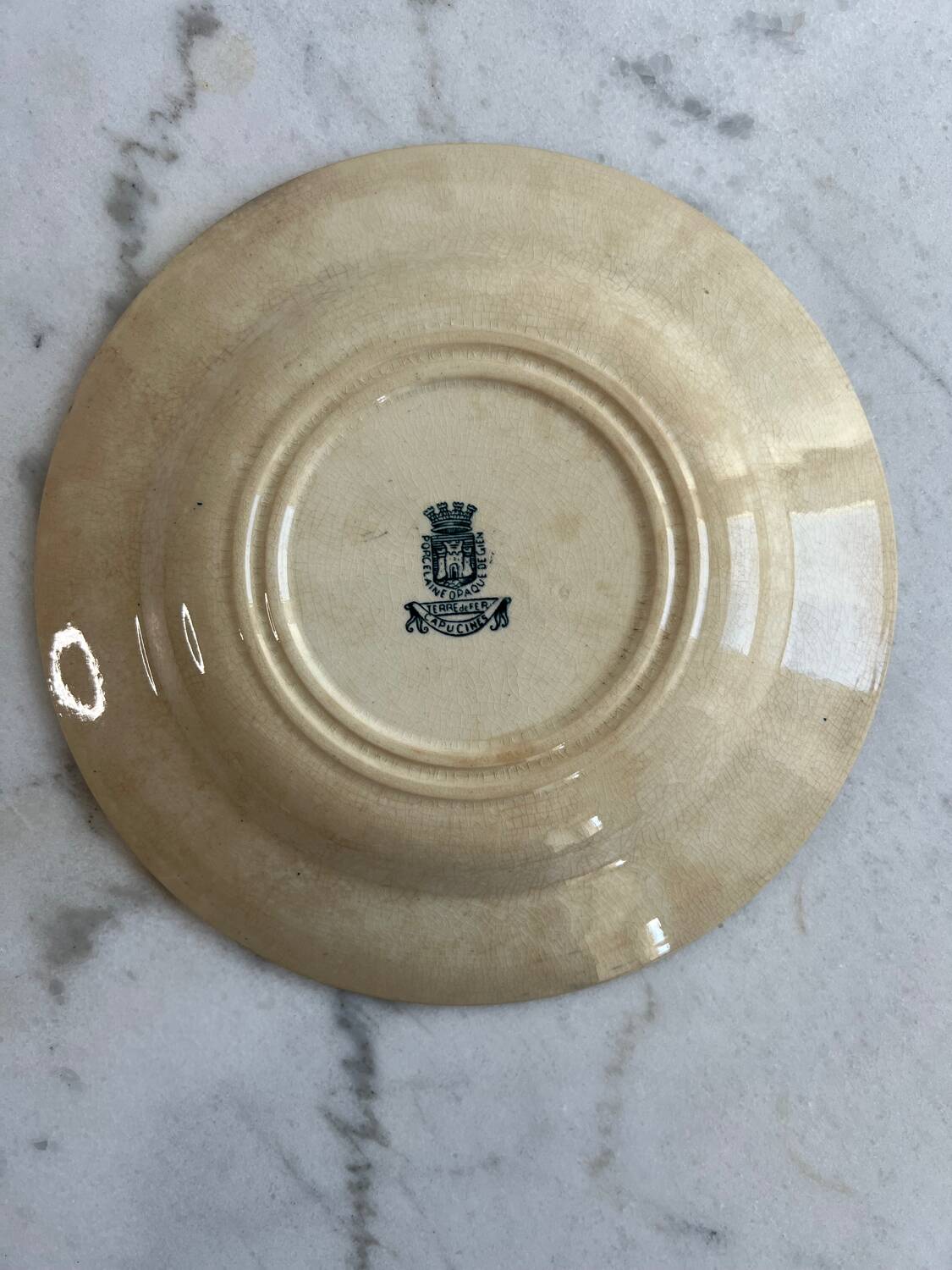 Set of 4 gien ironstone soup plates