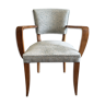 Armchair Bridge mint glazed light wood