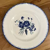 Assiettes à dessert dépareillées bleues