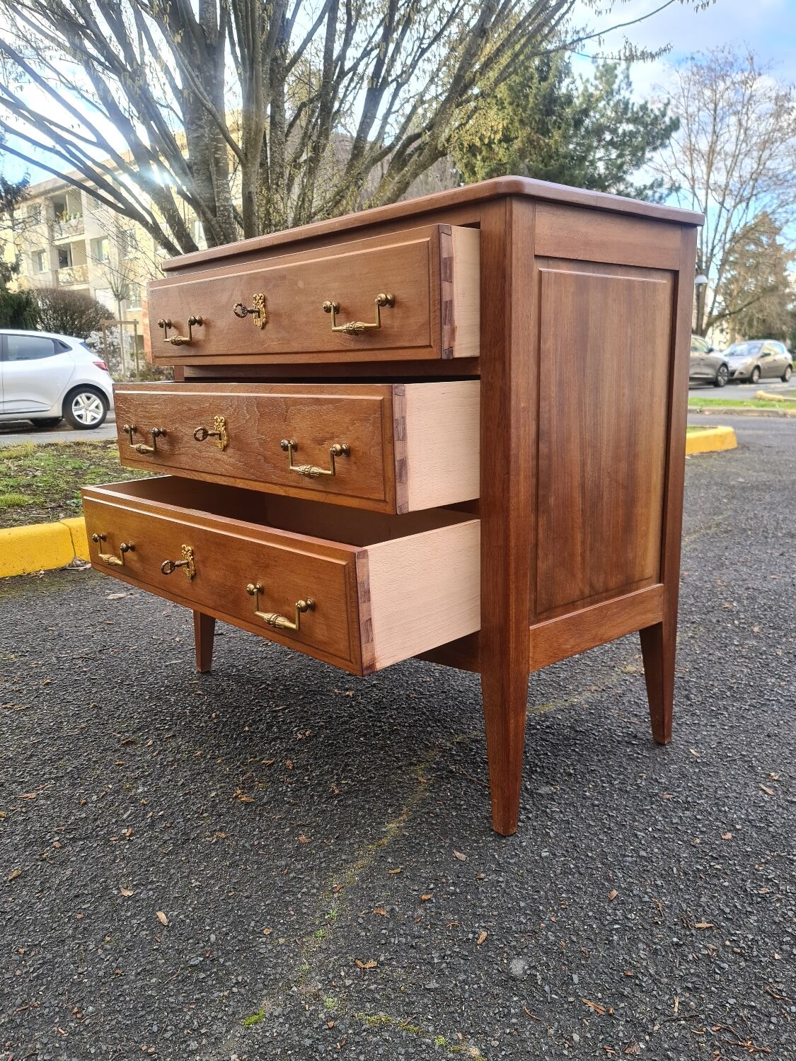 Carpenter's chest of drawers 1950 Louis XVI style