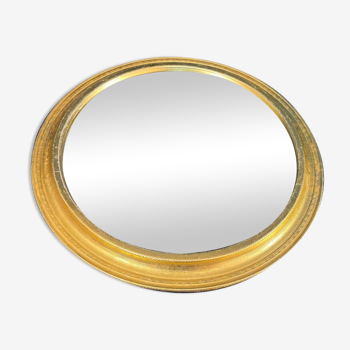 Plateau centre de table miroir vintage dorée