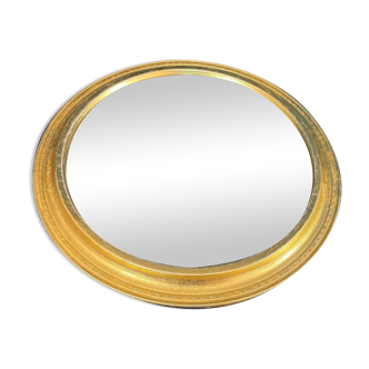 Plateau centre de table miroir vintage dorée