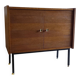 Modernist oak and metal sideboard - mid-20th century