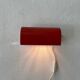 Simple red metal wall light from the AGE, 1970s, Germany.