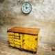 Industrial workbench trolley yellow chest of drawers