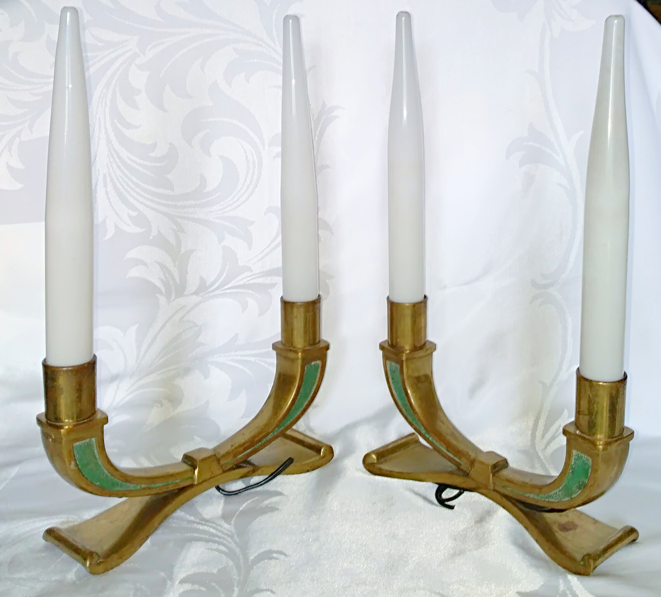 Pair of lamps candlestick  40s 50s