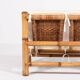 Italian Modern bamboo-wicker bench, 1970's