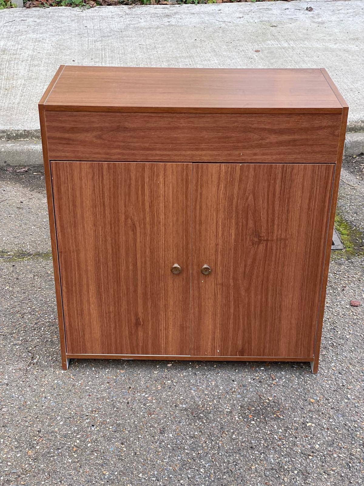 1980s Scandinavian wooden shoe storage cabinet dresser