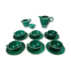Coffee/tea service Saint-Clément model 4044 green enamelled gold – Art Deco