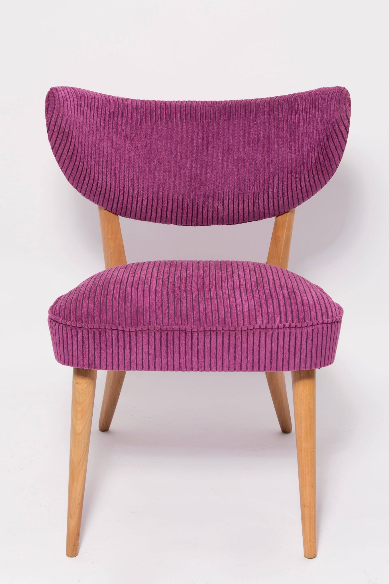 Mid-Century Purple Velvet Club Chair, Europe, 1960s