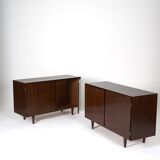 Pair of Scandinavian rosewood sideboard Omann Jun 1960s