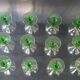 12 green footed wine glasses in opaline blown crystal 1900