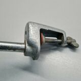 Lamp with vice attachment workshop desk flexible chrome metal