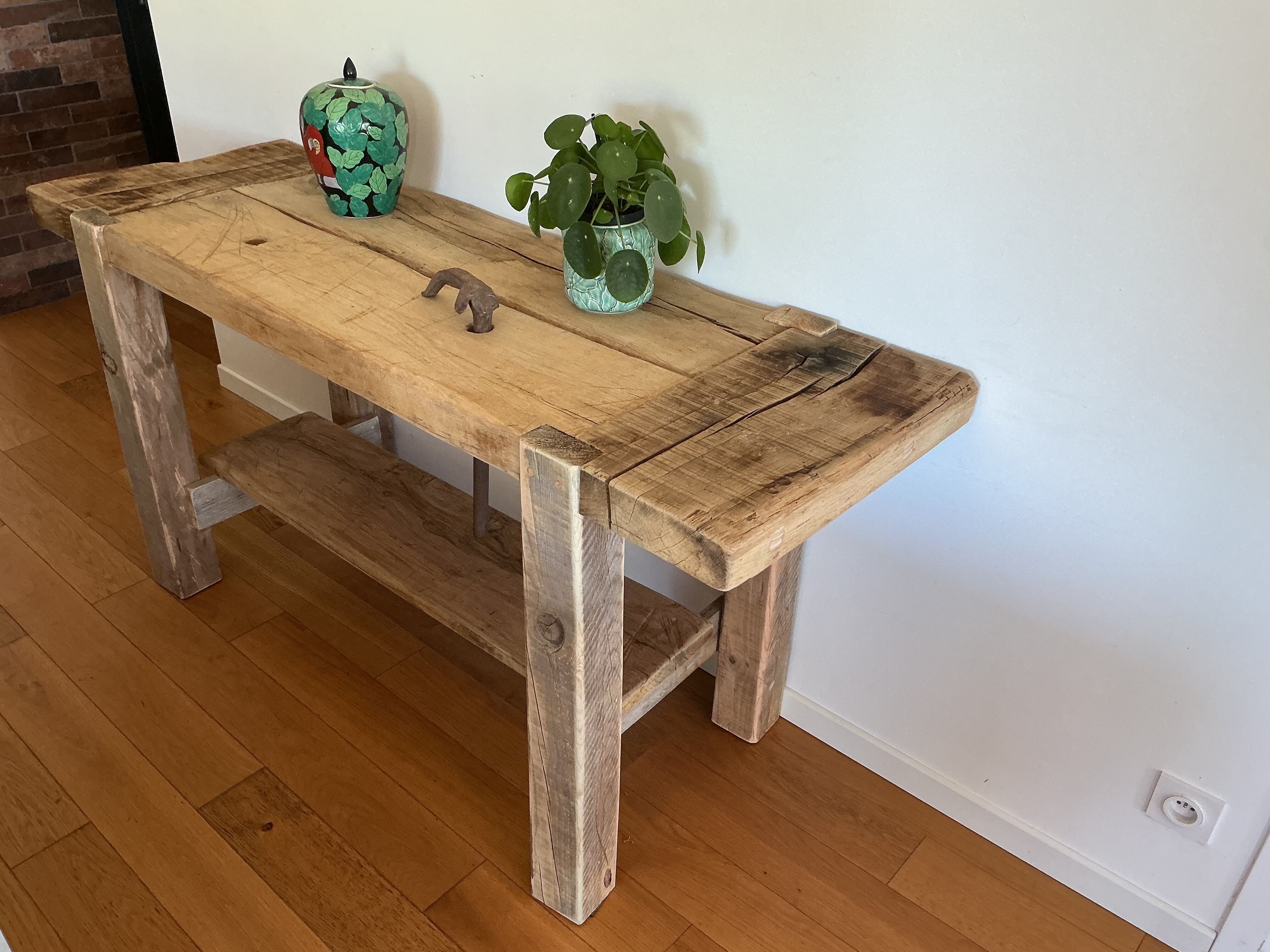 Old oak carpenter's bench
