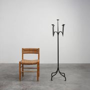 Candelabre en fer forgé néo-gothique, France, 19e siècle