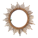 Miroir soleil en rotin vintage