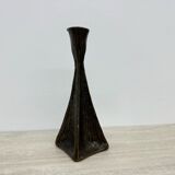 Brutalist bronze candle stick, 1970s