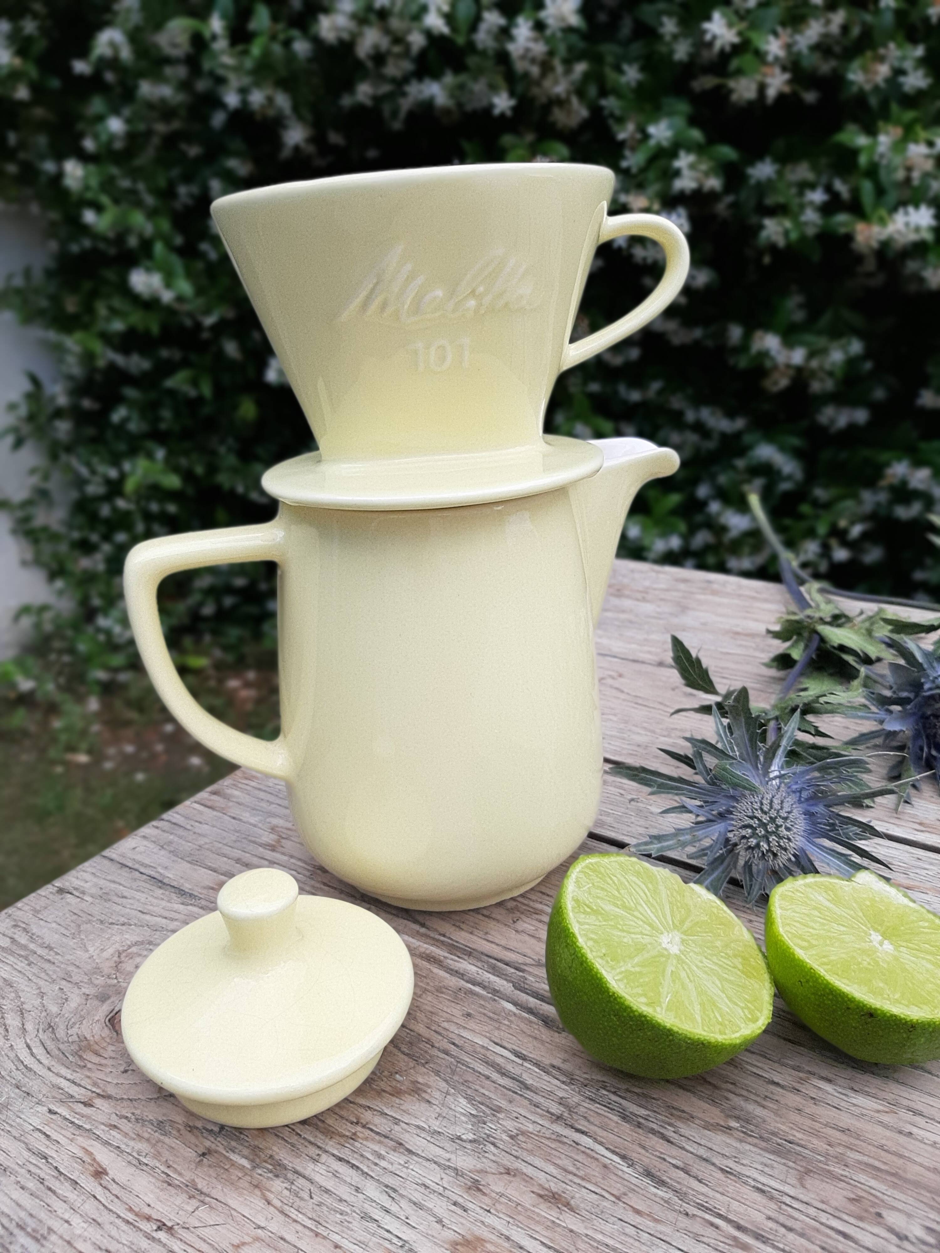Cafetiere et filtre faïence Melitta