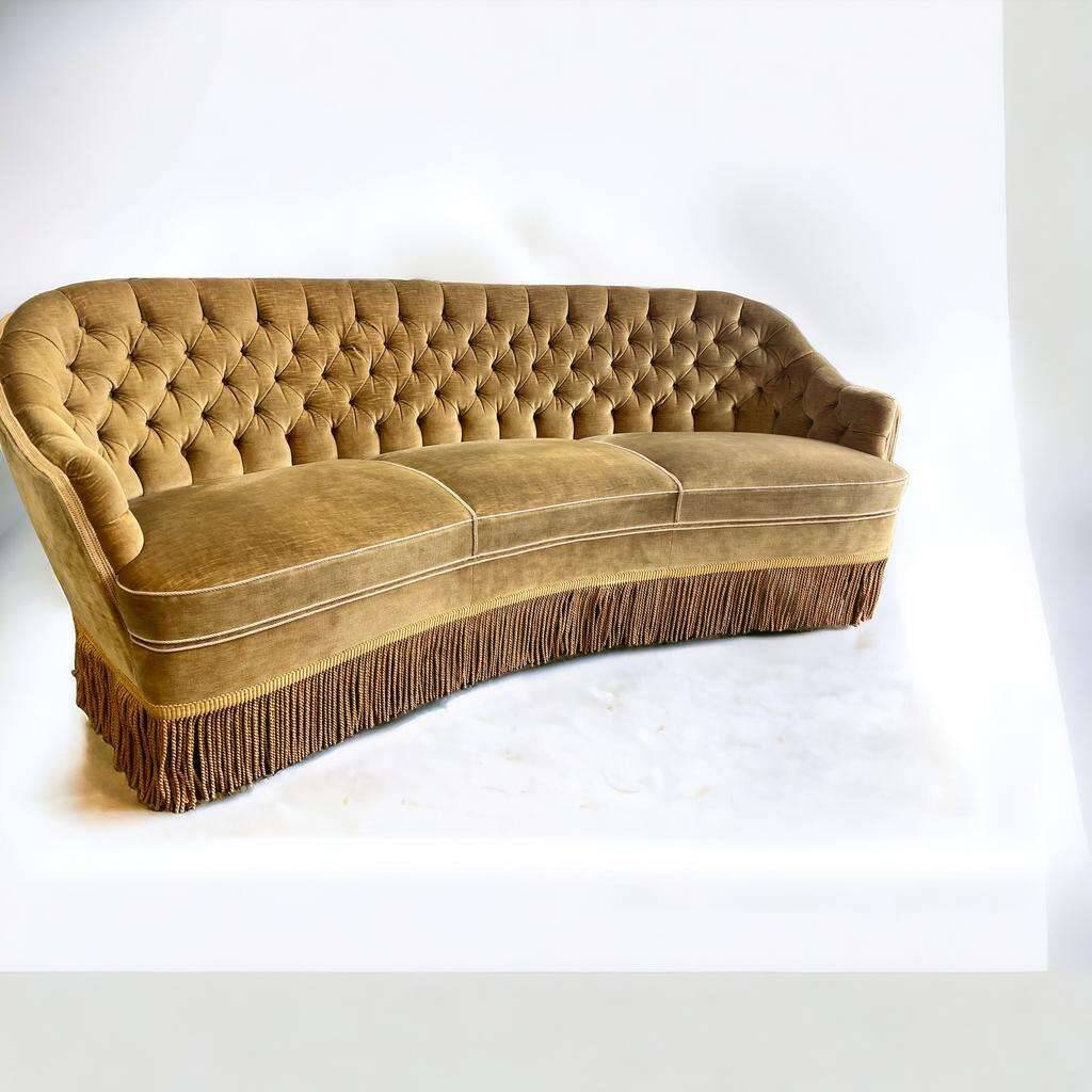 Vintage mustard yellow armchair / sofa / sofa