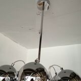Chandelier 70/80," present time", 6 chrome globes