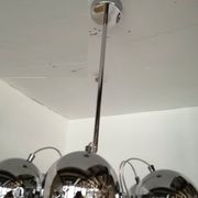 Lustre 70/80," present time", 6 globes chromés