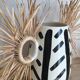 Hand-painted enamelled ceramic ethnic vase