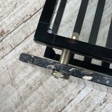 Coffee table year 80 Italian marble and glass