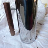 Scandinavian pitcher by Guy Degrenne stainless steel and wood