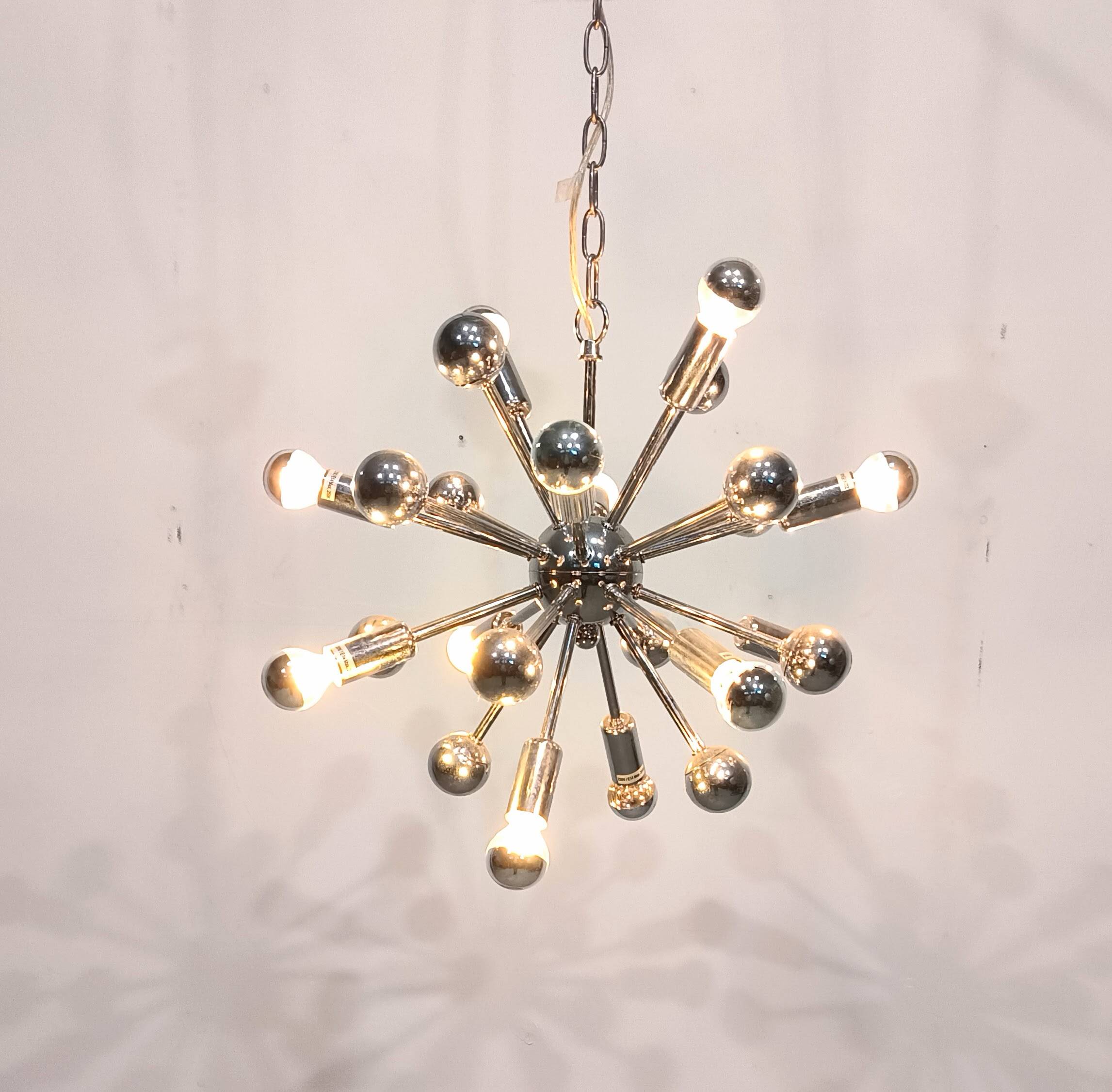 Sputnik luminaire, space-age 1970s