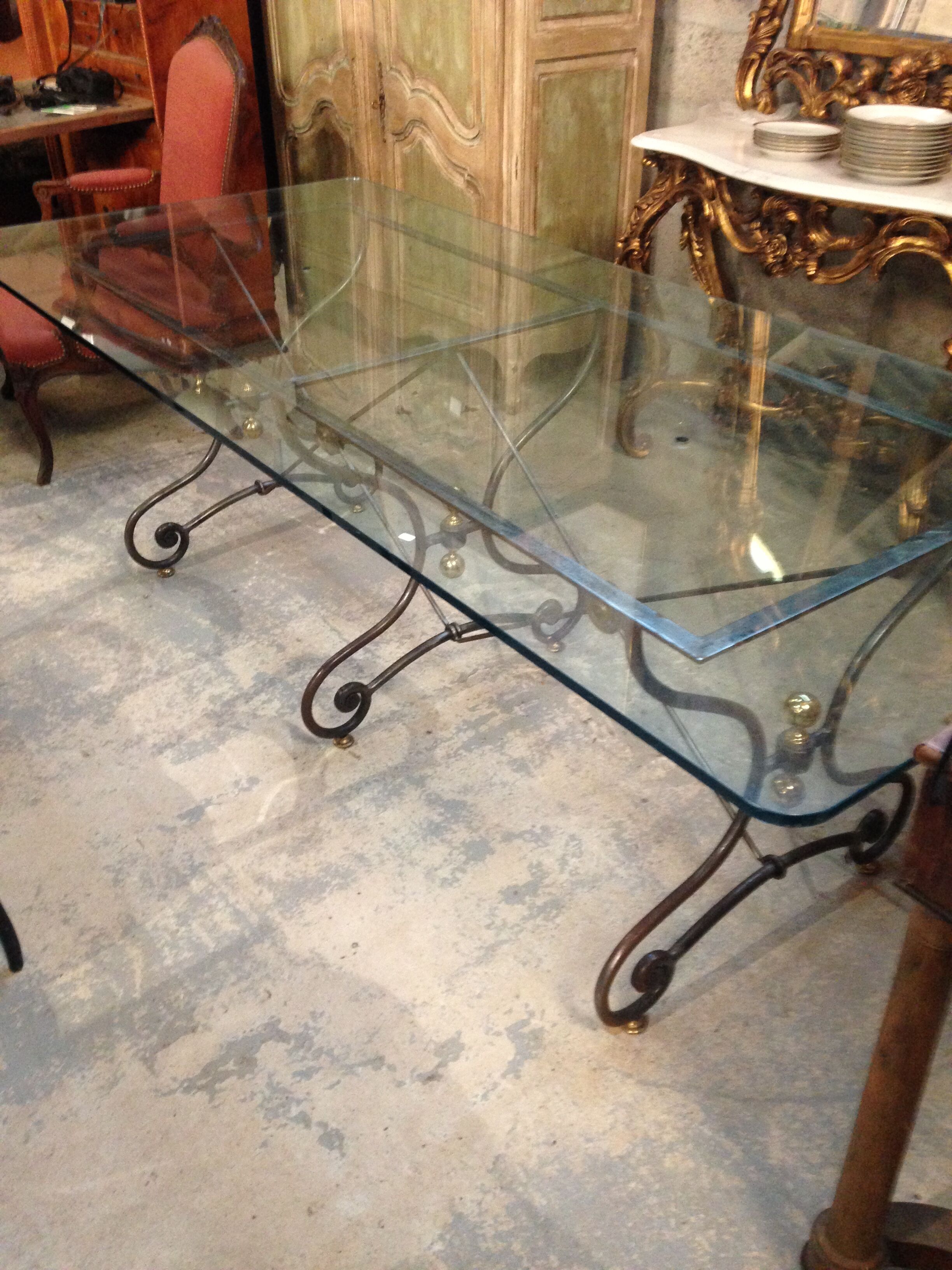 Modern glass table