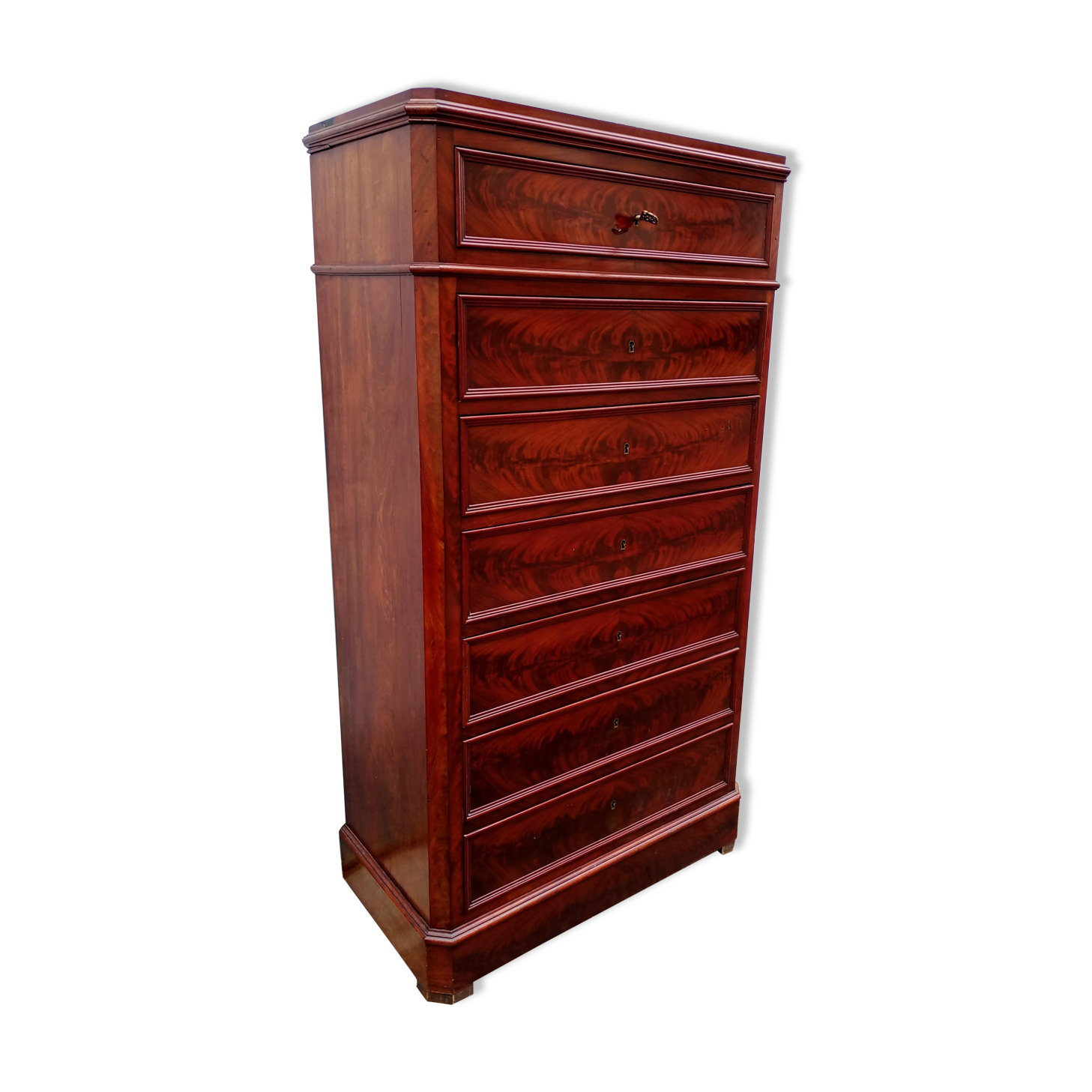 Semainier Louis Philippe mahogany