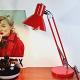 Red industrial lamp