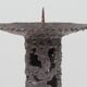 Brutalist wrought iron candlestick, European craftsmanship, 1960s
