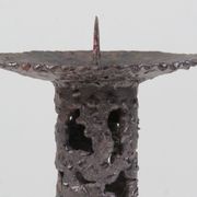 Brutalist wrought iron chandelier, European craftsmanship, 1960s.