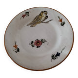 owl plate signed Sberna Deruta