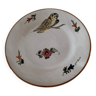 owl plate signed Sberna Deruta