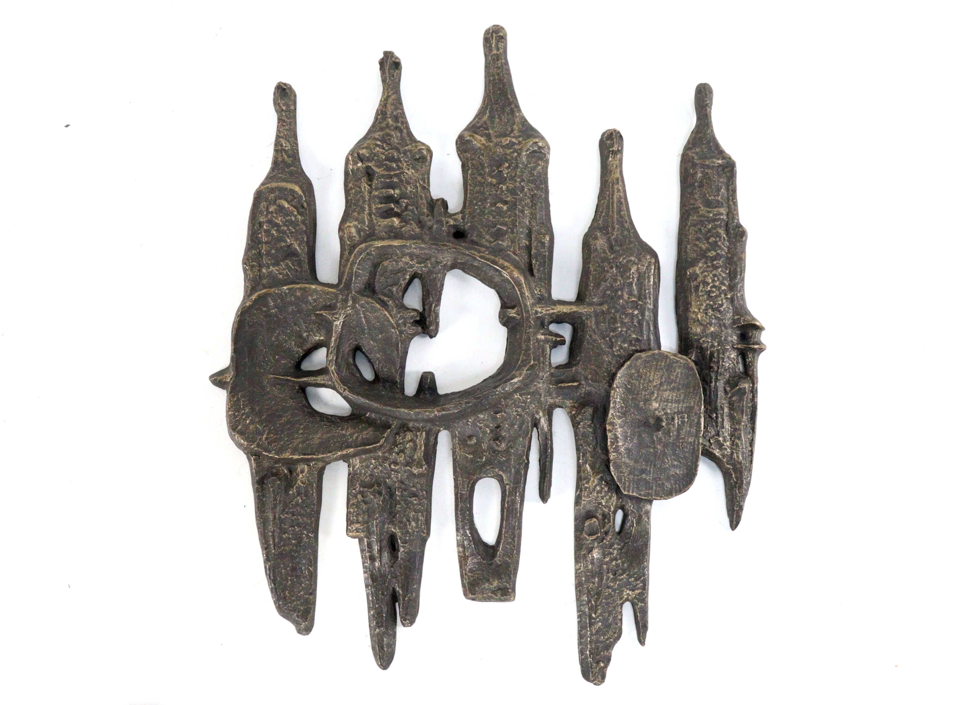 Brutalist wall sculpture - Gatekeepers
