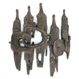 Brutalist wall sculpture - Gatekeepers