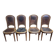 Série de 4 chaises Louis XVI en cuir