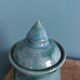 Ceramic covered candy dish signed