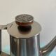 Vintage tea or coffee set in stainless steel and wood – signed Roger Insilco –