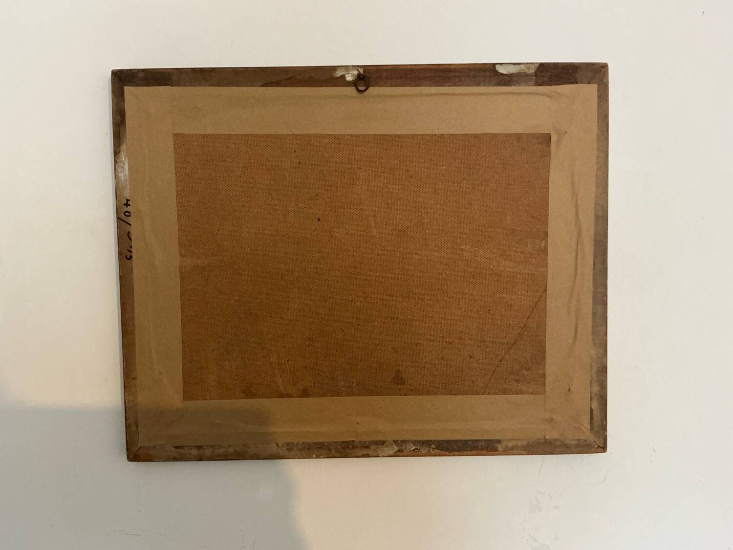 Peinture géométrique abstraite – Signée – Huile sur panneau avec cadre vintage