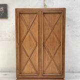 Storage unit in solid oak and veneer, circa 1960.