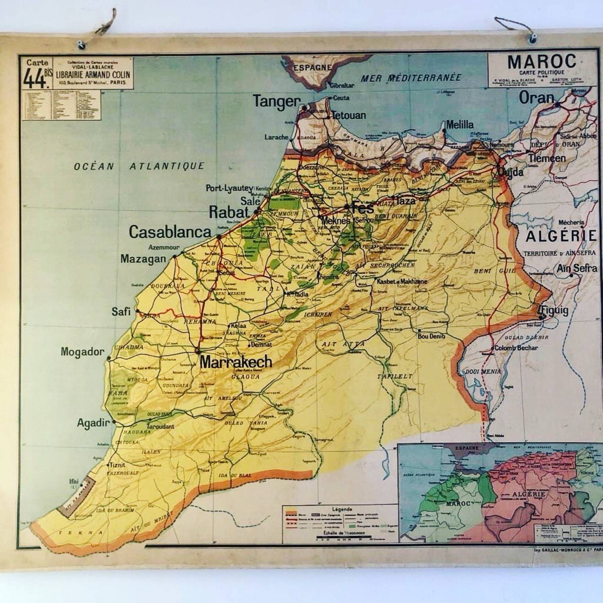 Old school map Vidal Lablache 44
