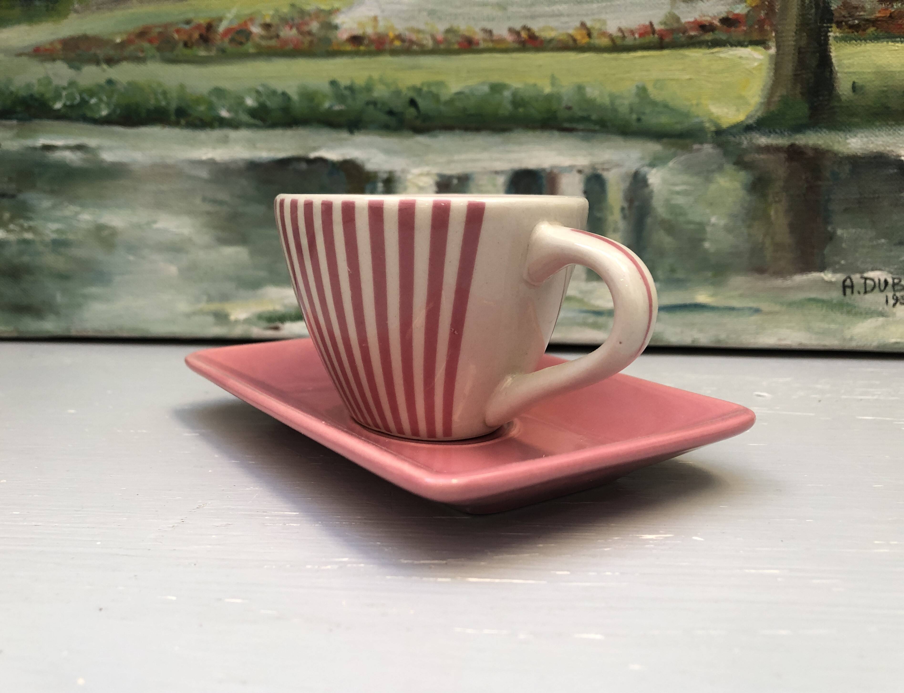 4 vintage ceramic coffee mugs edited by lbvyr circa