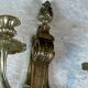 Pair of Louis XVI style bronze wall sconces