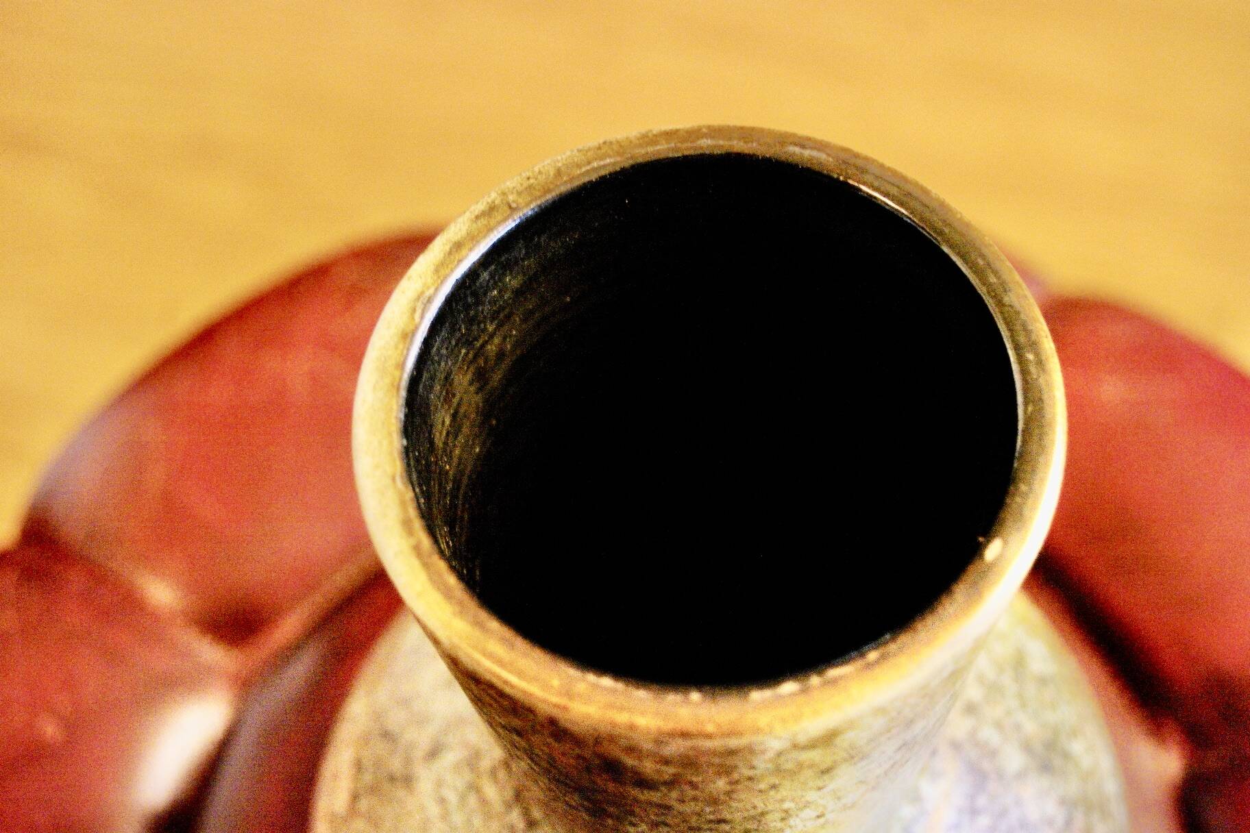 Vintage ceramic covered vase 1950