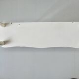 Old wall shelf, in turned wood, white lacquered, 1950s